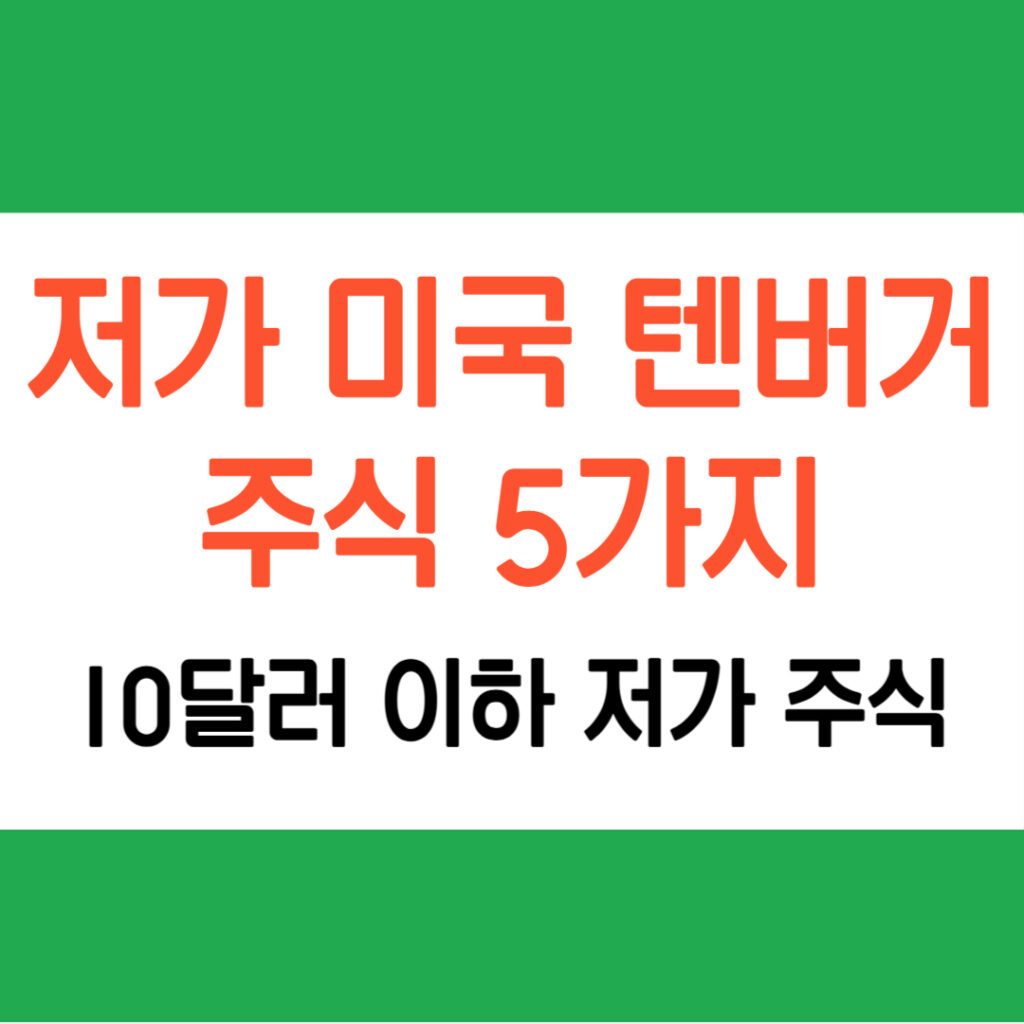 저가 텐버거 미국주식